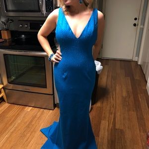 Blue Sherri hill prom dress